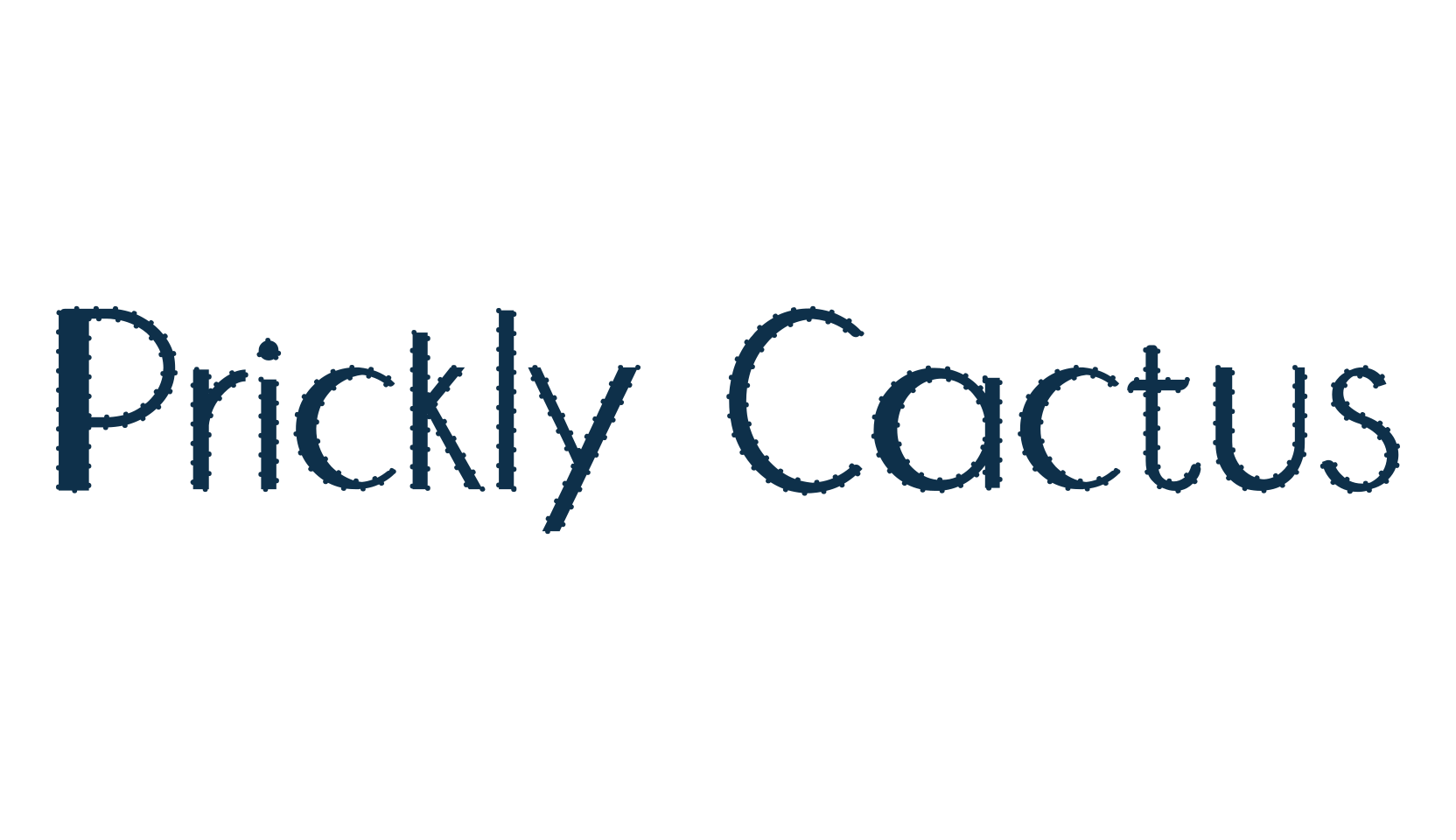 Prickly Cactus, fancy various decorative font preview