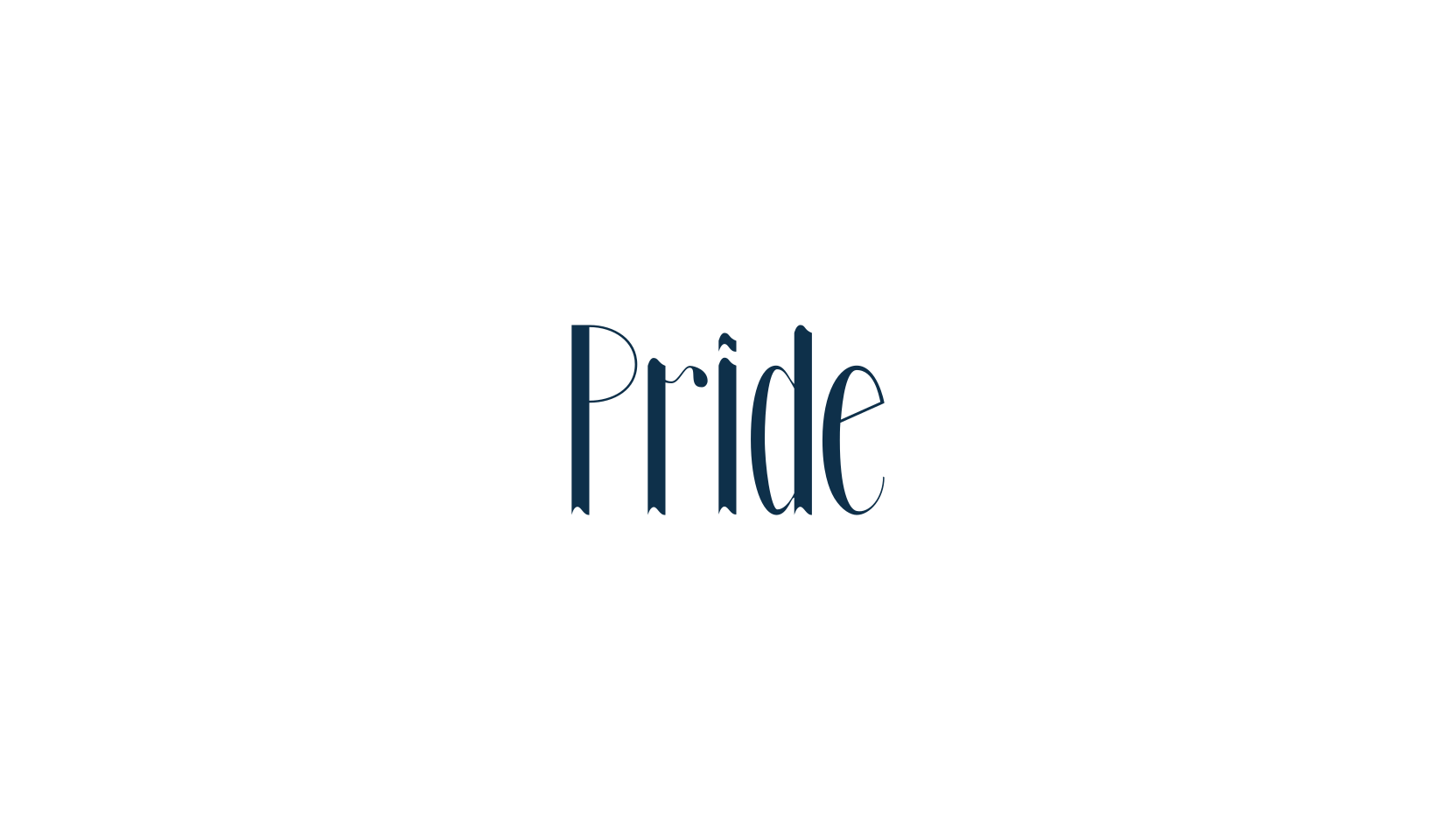 Pride, retro font preview
