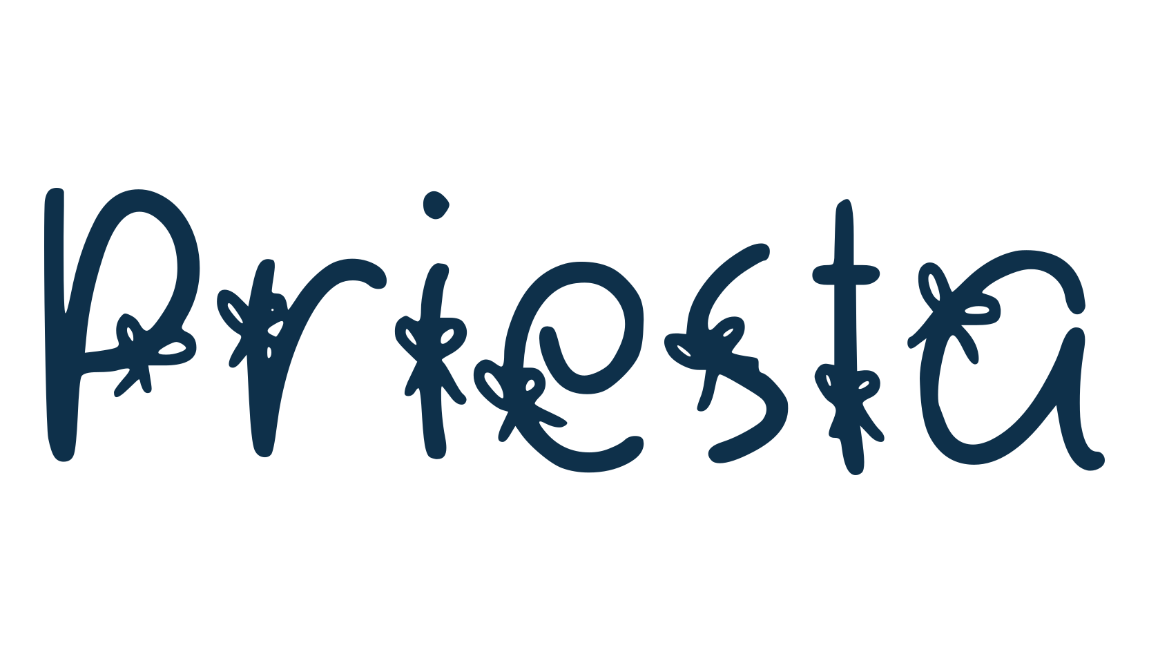Priesta, fancy decorative font preview