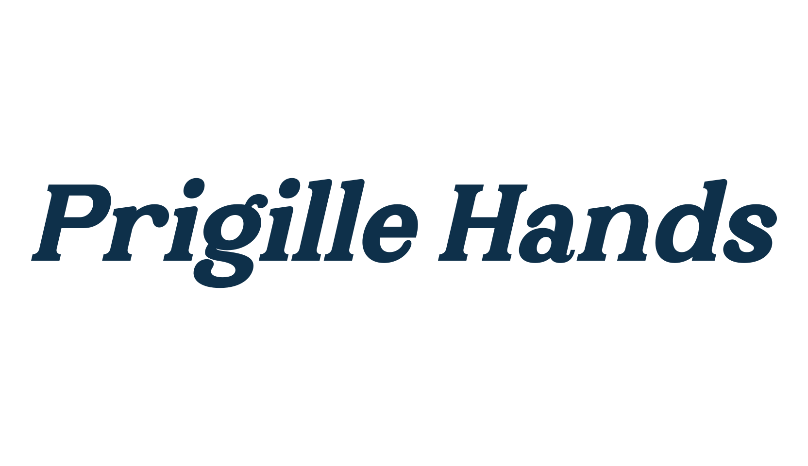 Prigille Hands, basic serif font preview