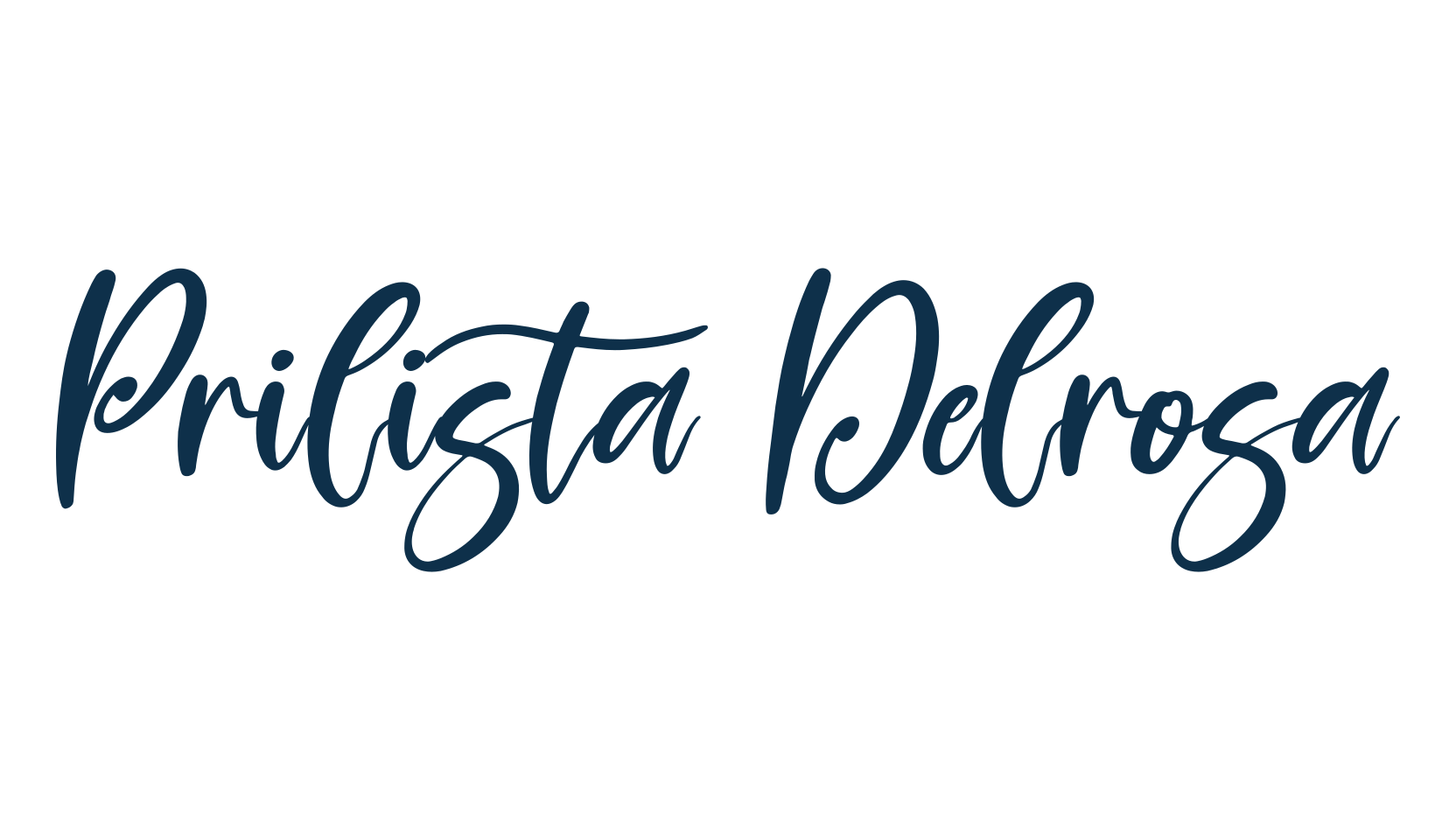 Prilista Delrosa, fancy decorative font preview