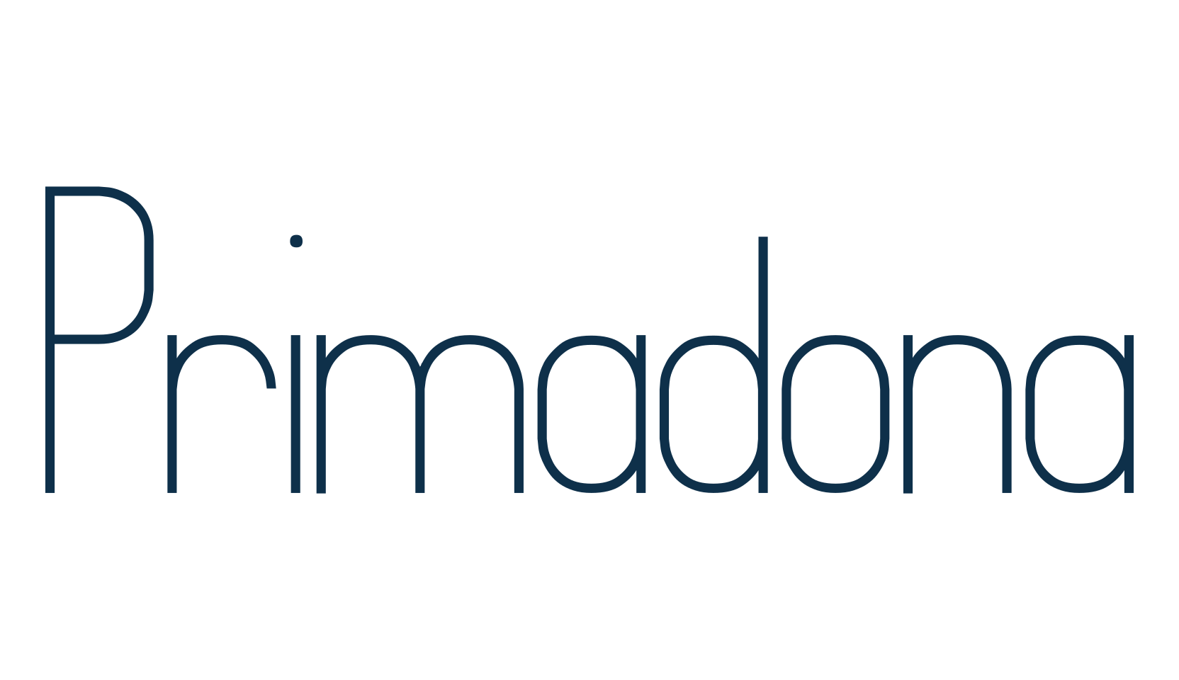 Primadona, sans serif font preview