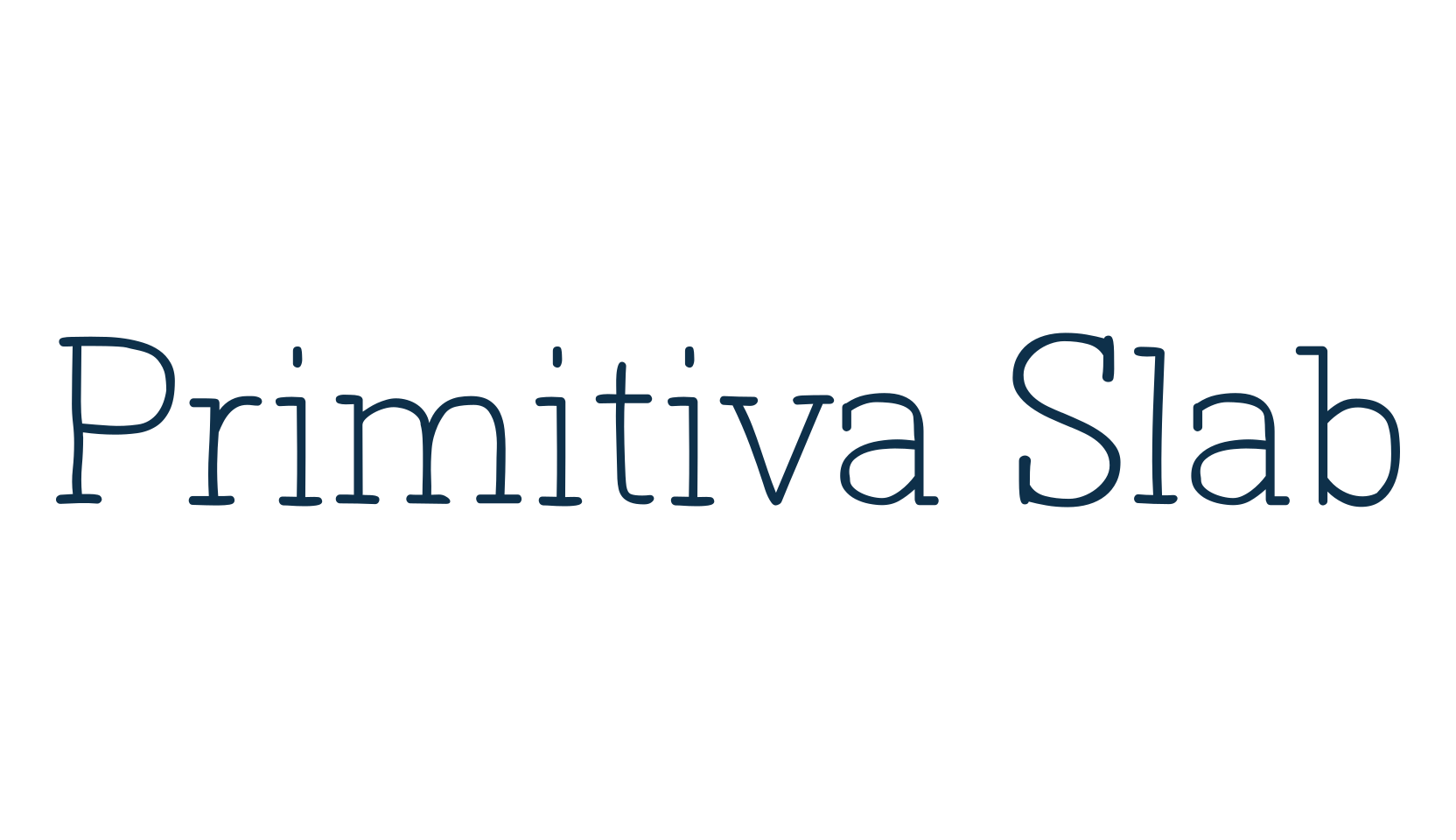 Primitiva Slab, fancy various decorative font preview
