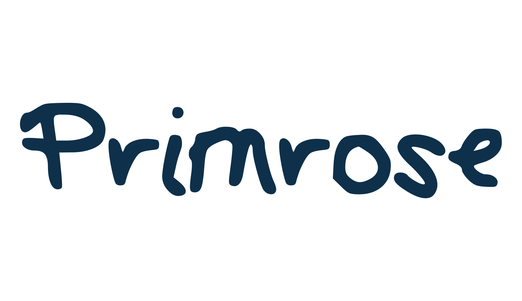 Primrose (primrose), handwriting font preview
