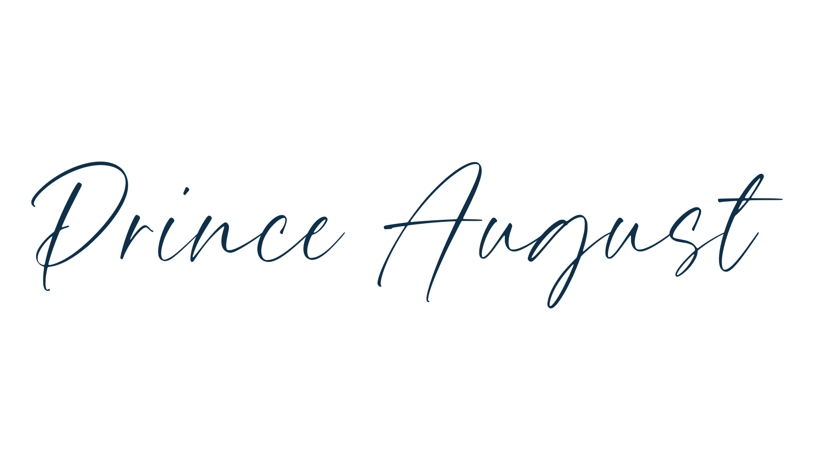 Prince August, script handwritten fancy decorative calligraphy font preview