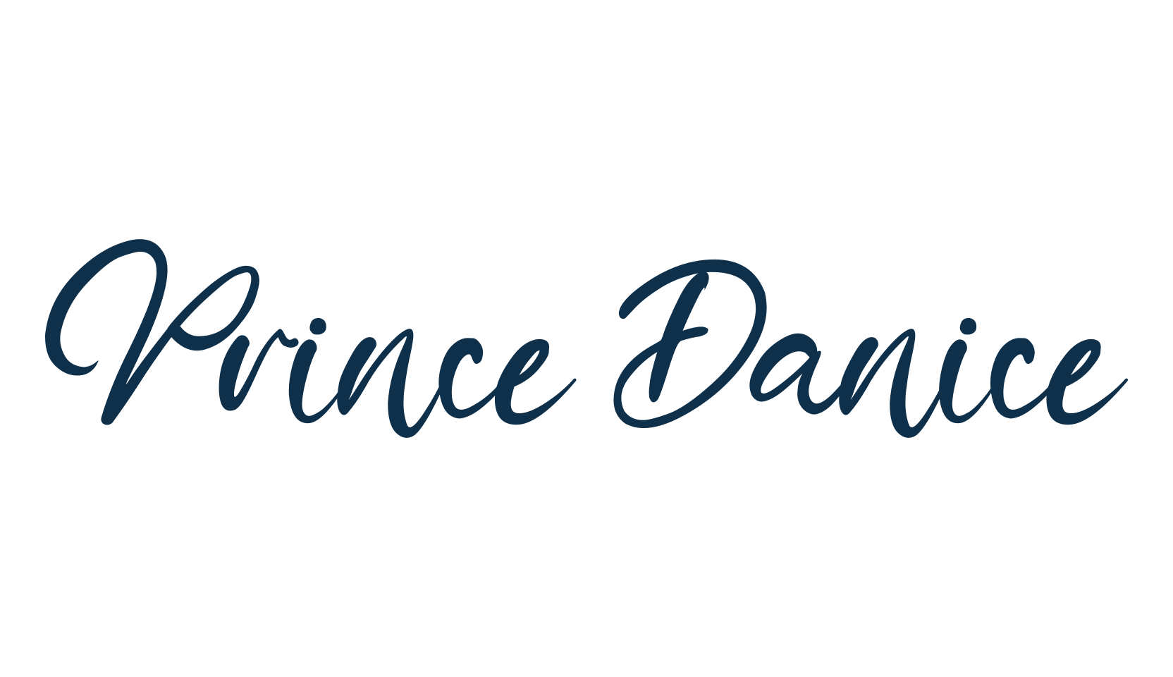 Prince Danice, calligraphy font preview