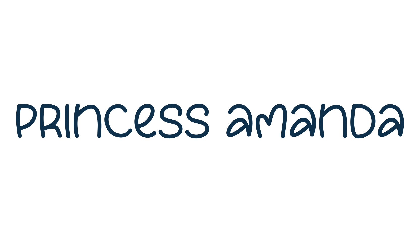 Princess Amanda, handwriting font preview