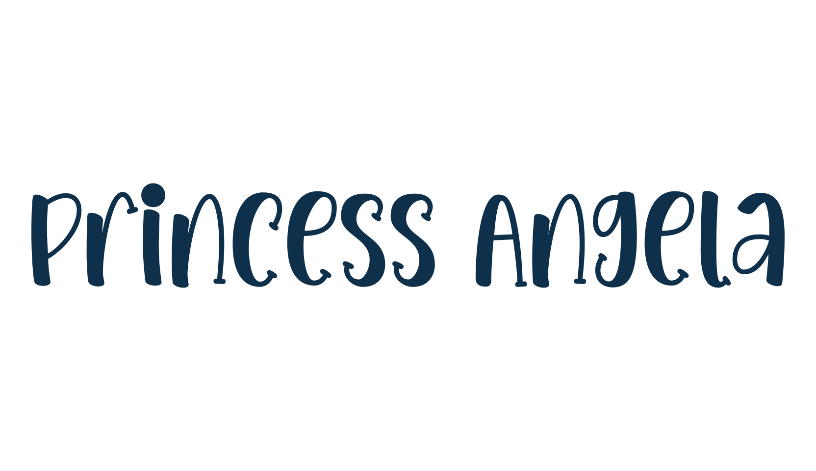 Princess Angela, cartoon font preview
