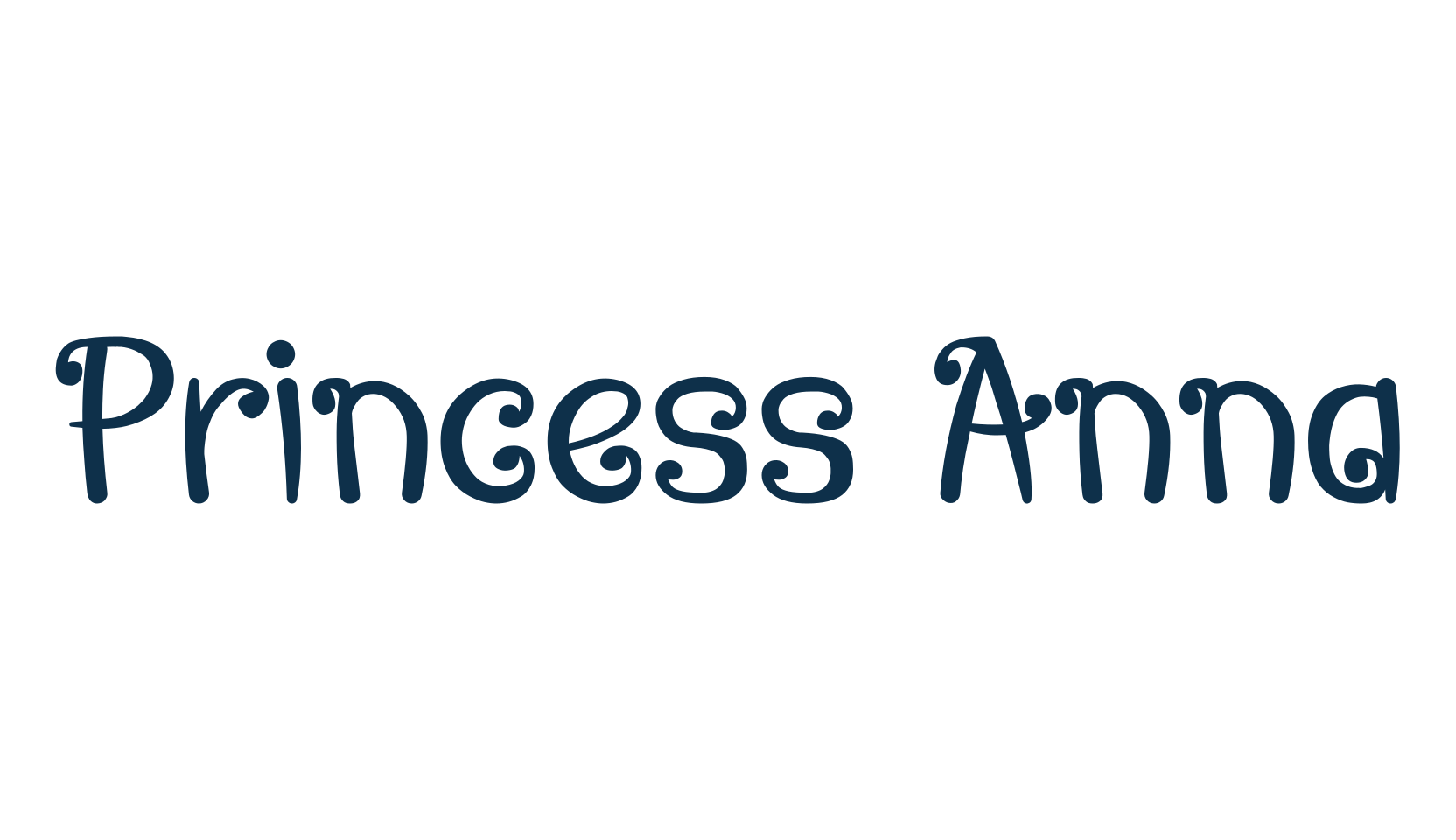 Princess Anna, cartoon font preview