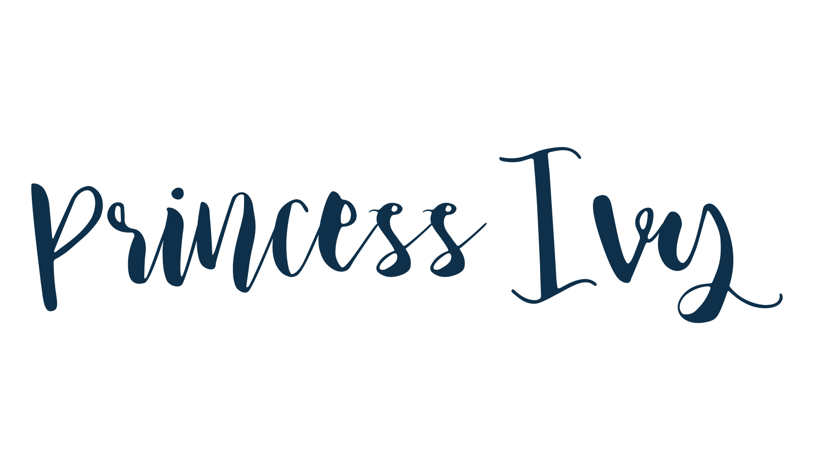 Princess Ivy, script brush fancy decorative calligraphy font preview