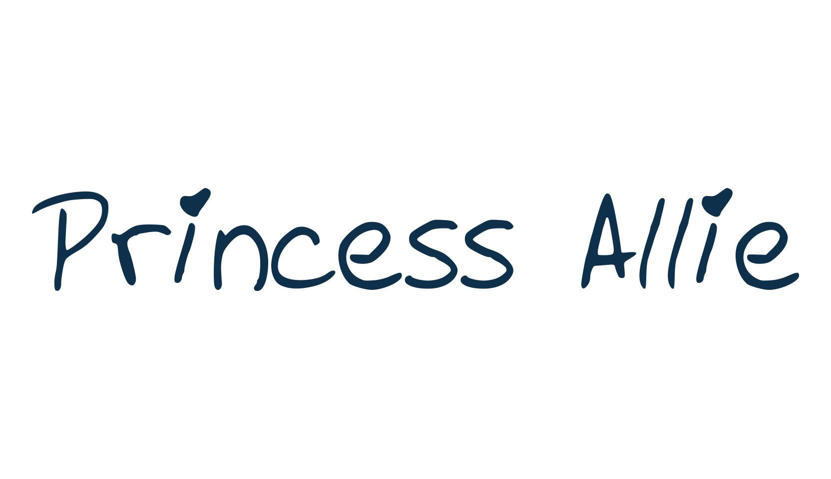 Princess Allie, handwriting font preview