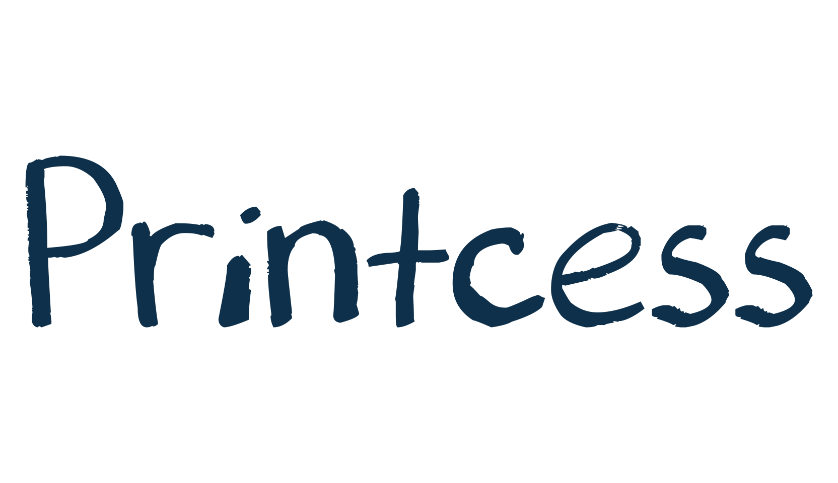 Printcess, script handwritten fancy decorative calligraphy font preview