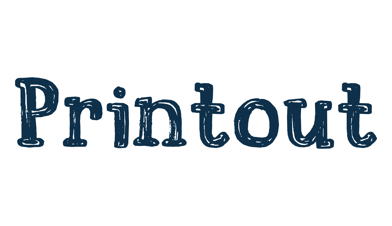 Printout, eroded font preview
