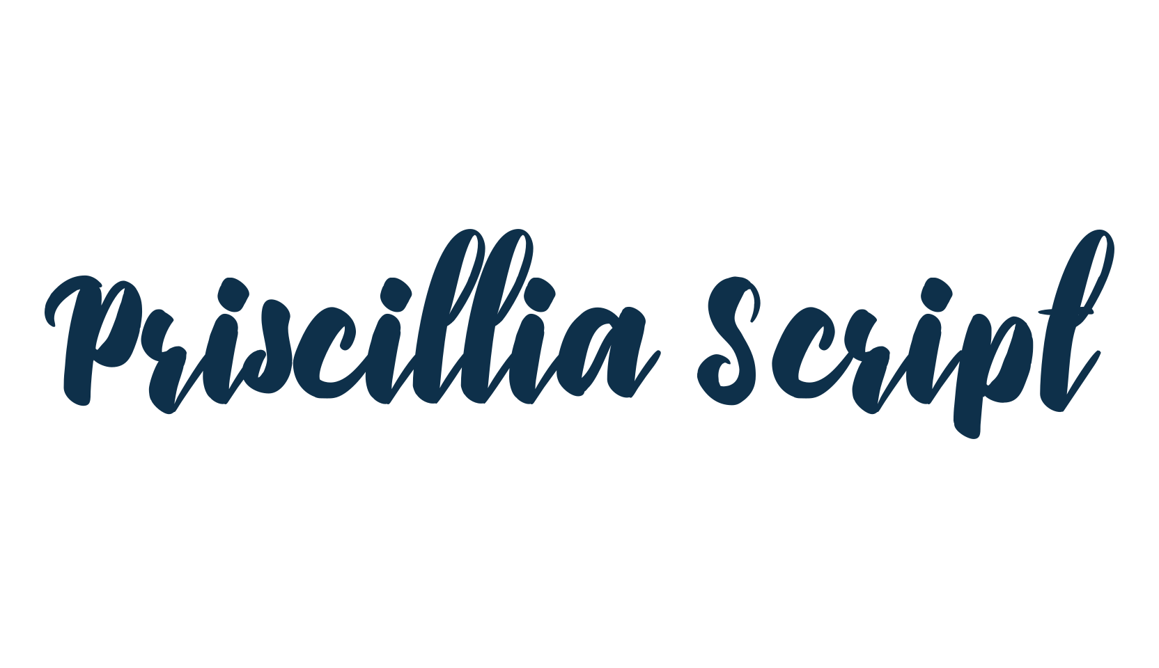 Priscillia Script, script brush fancy decorative calligraphy font preview
