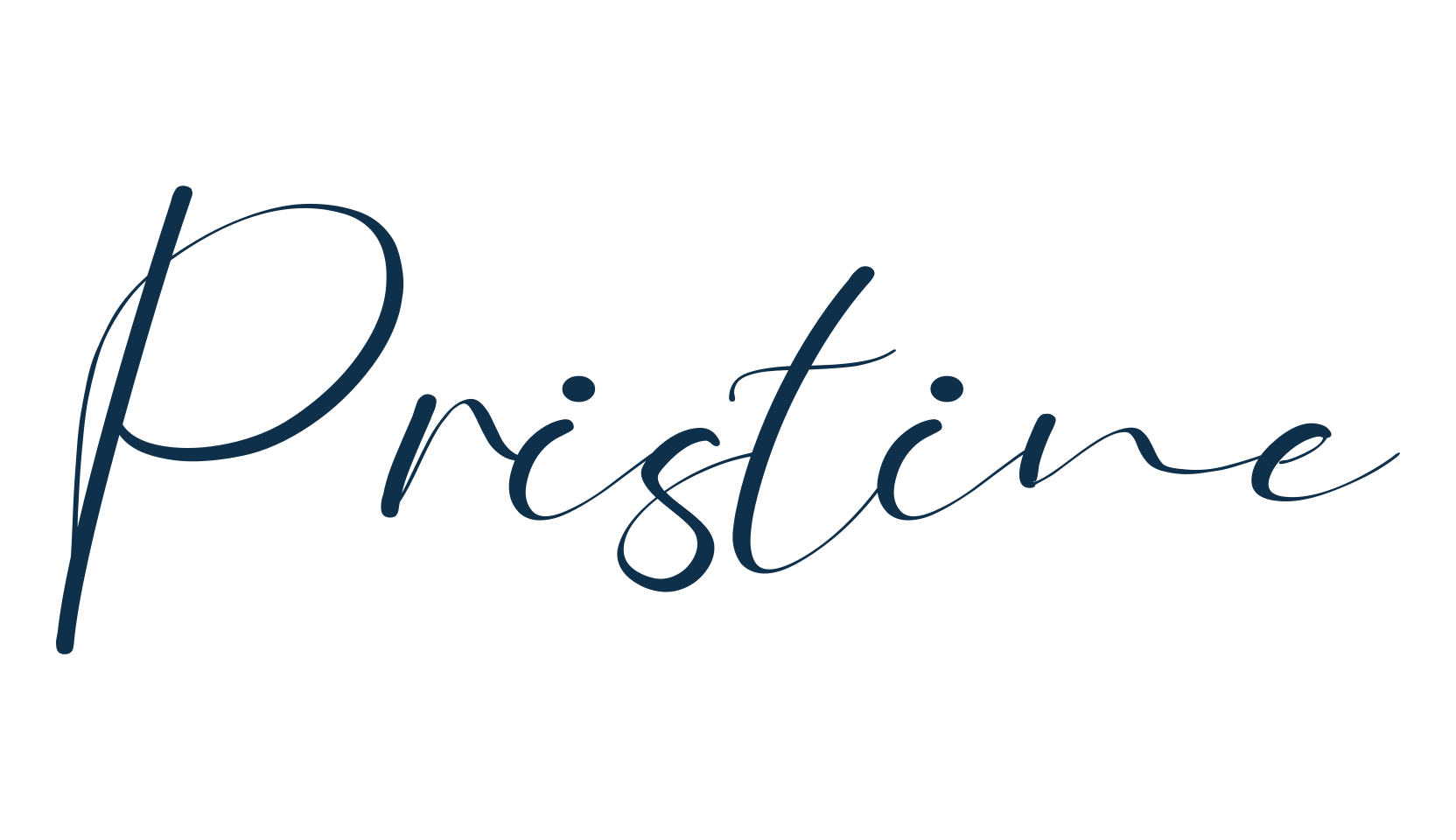 Pristine, handwriting font preview