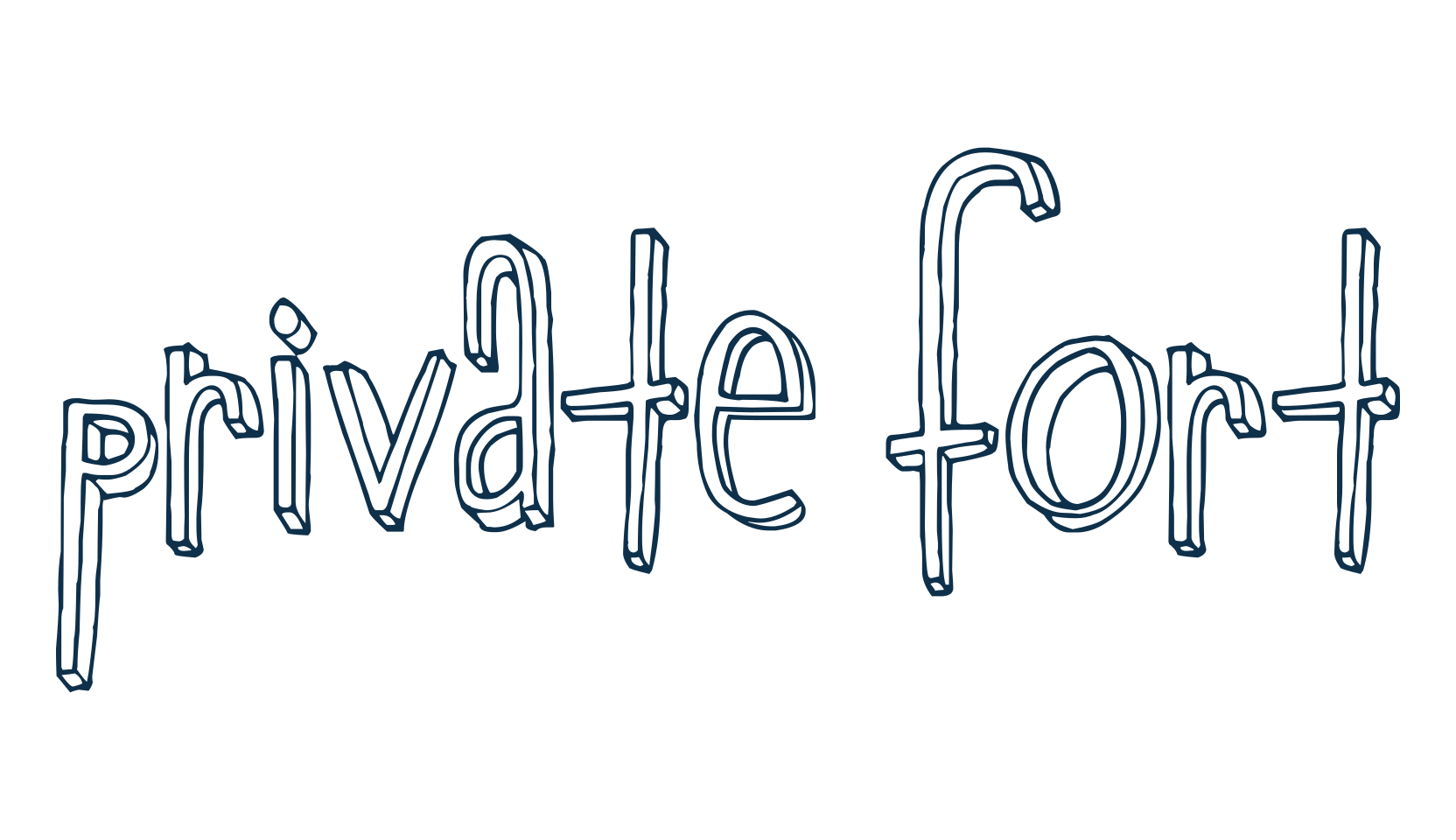 Private Fort, fancy cartoon decorative font preview