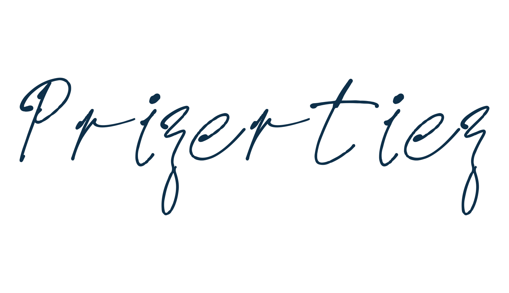 Prizertiez, script handwritten fancy decorative calligraphy font preview