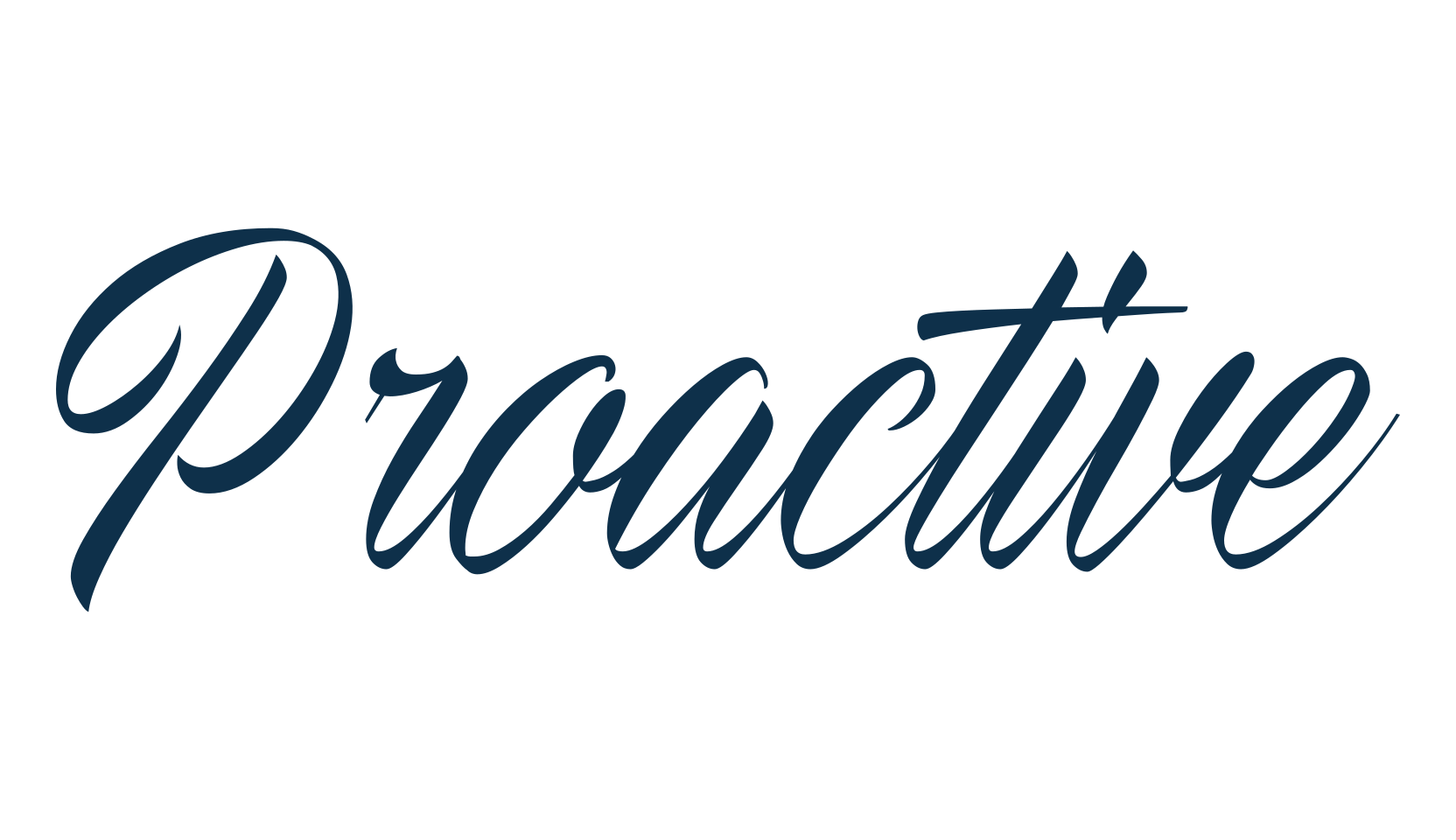 Proactive, calligraphy font preview