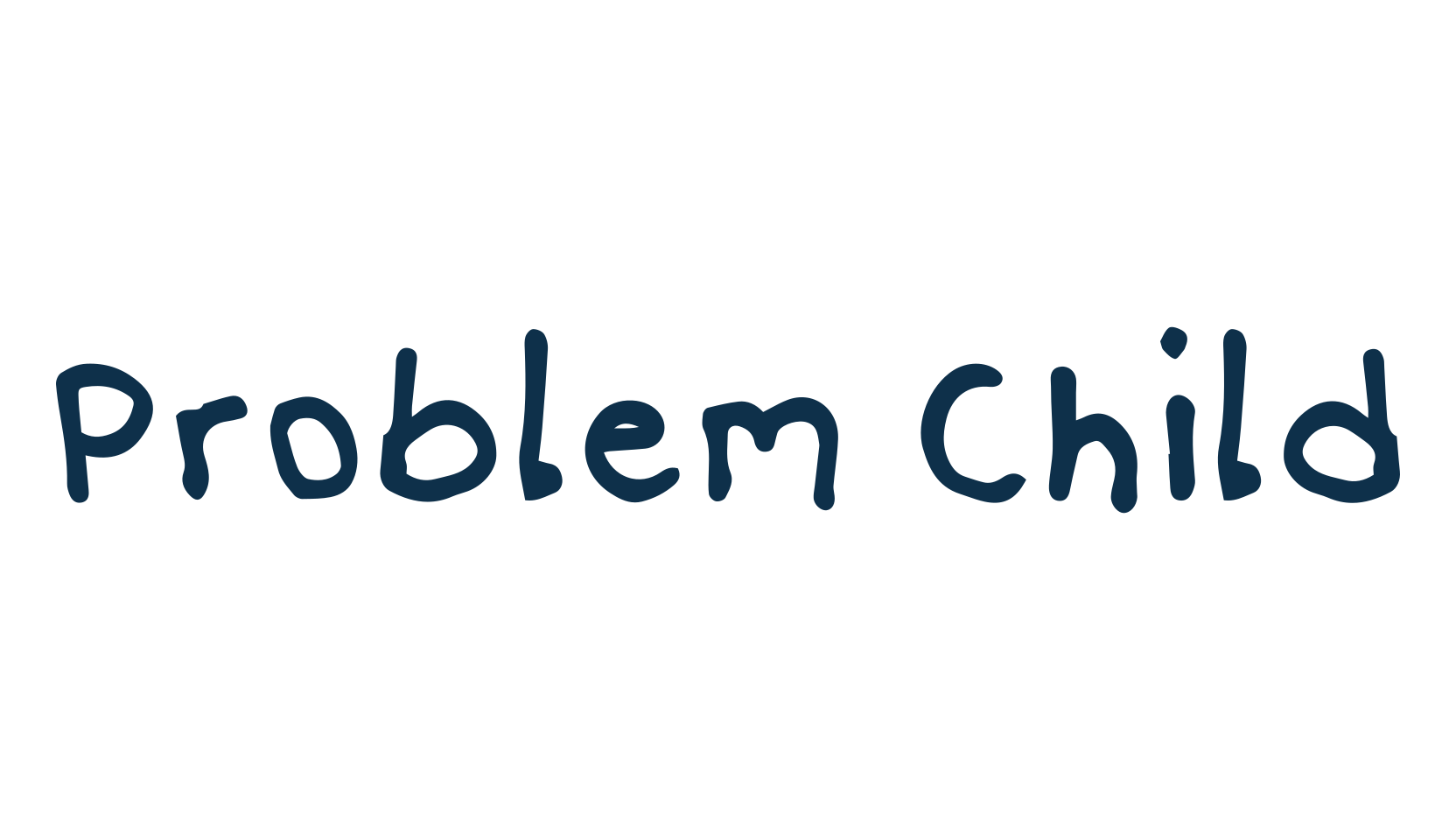 Problem Child, script handwritten fancy decorative calligraphy font preview