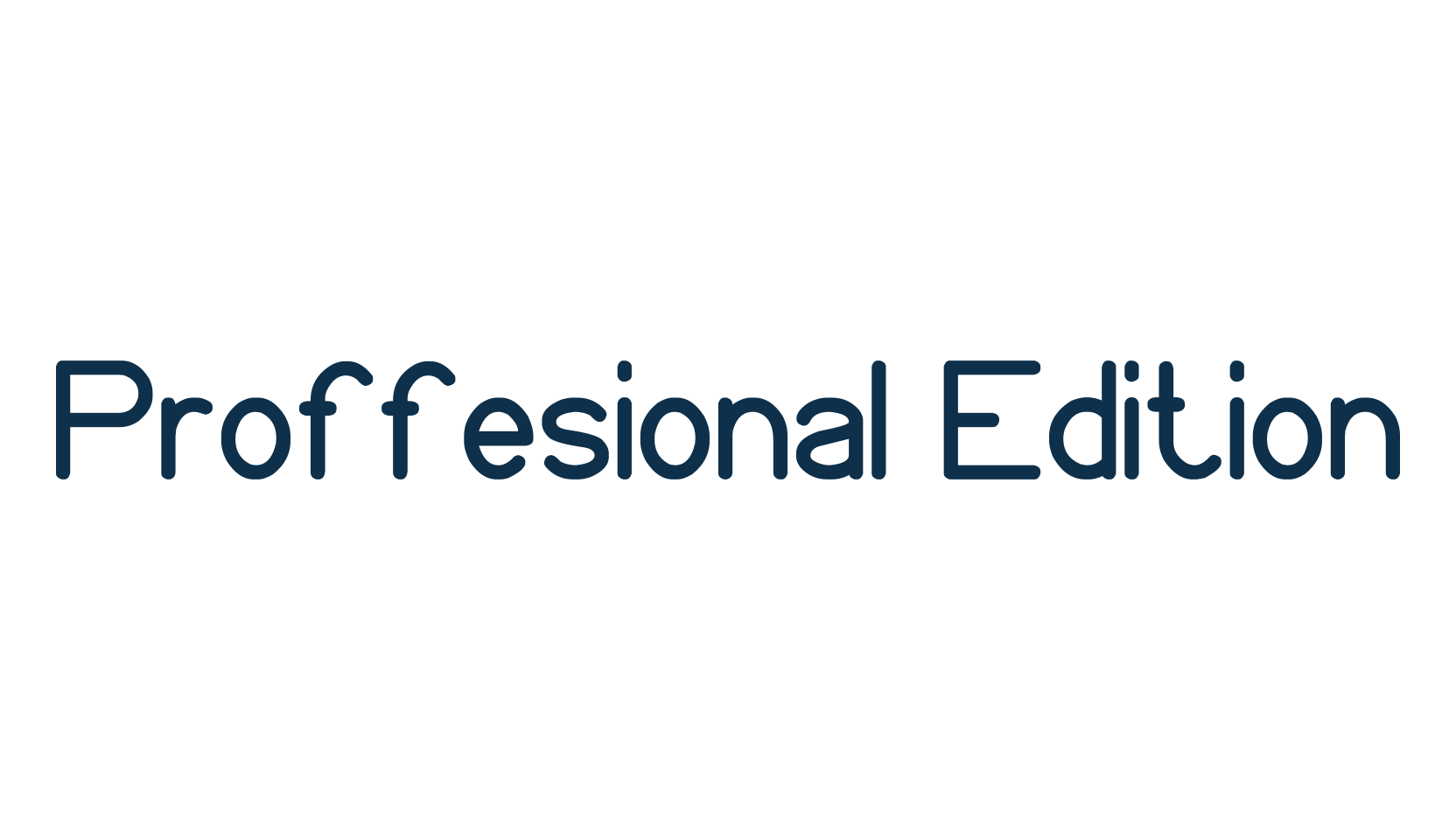 Proffesional Edition, basic sans serif font preview