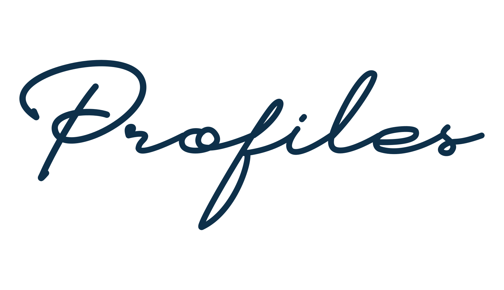 Profiles, script handwritten fancy decorative calligraphy font preview