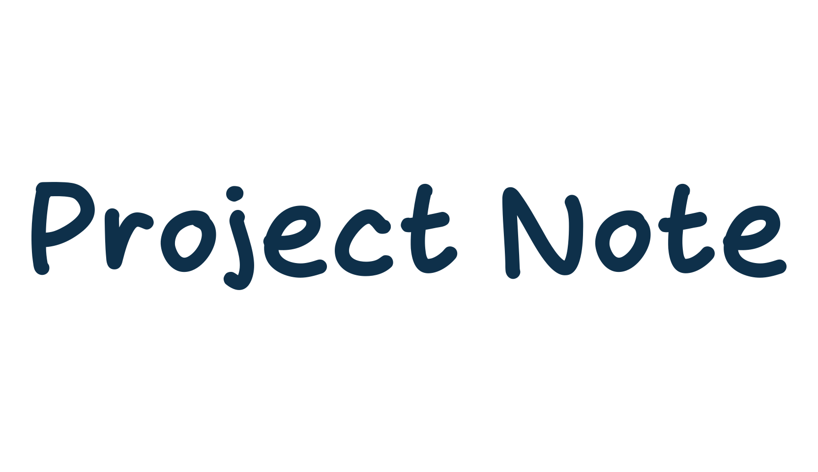 Project Note, handwriting font preview