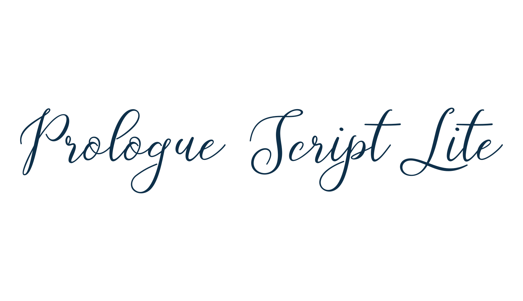 Prologue Script Lite, calligraphy font preview
