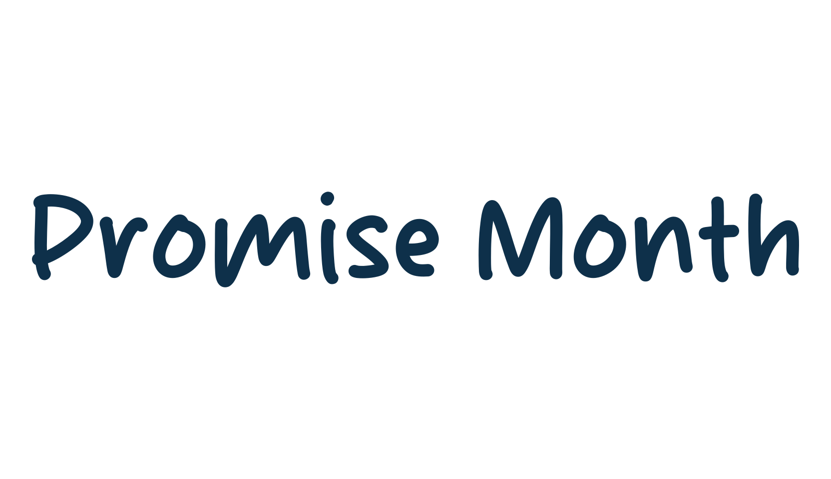 Promise Month, handwriting font preview