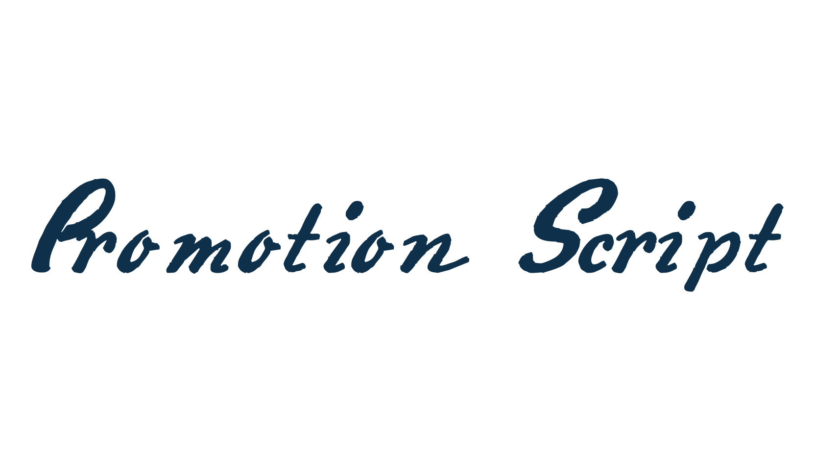 Promotion Script, fancy decorative font preview
