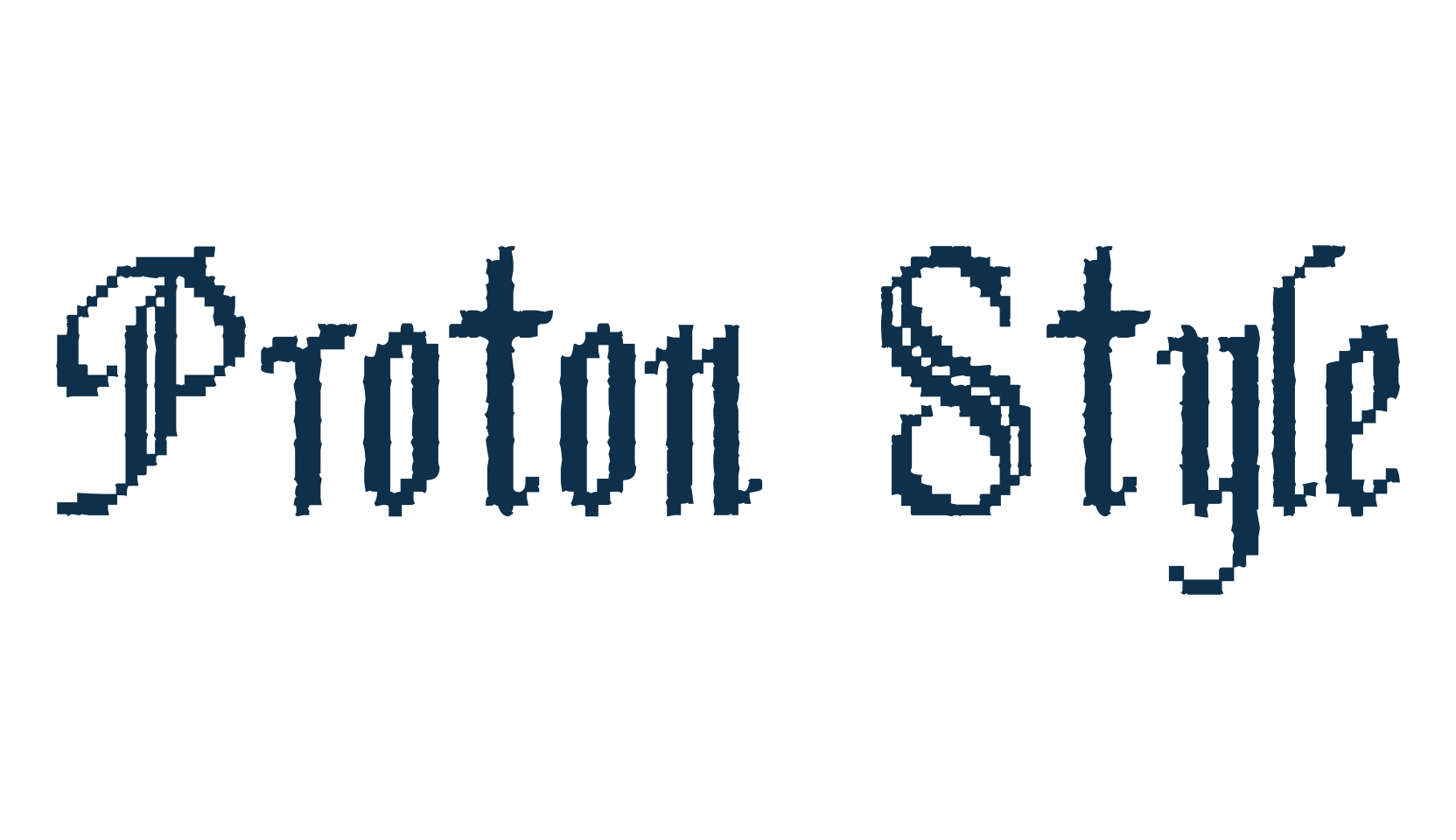Proton Style, fancy various gothic font preview