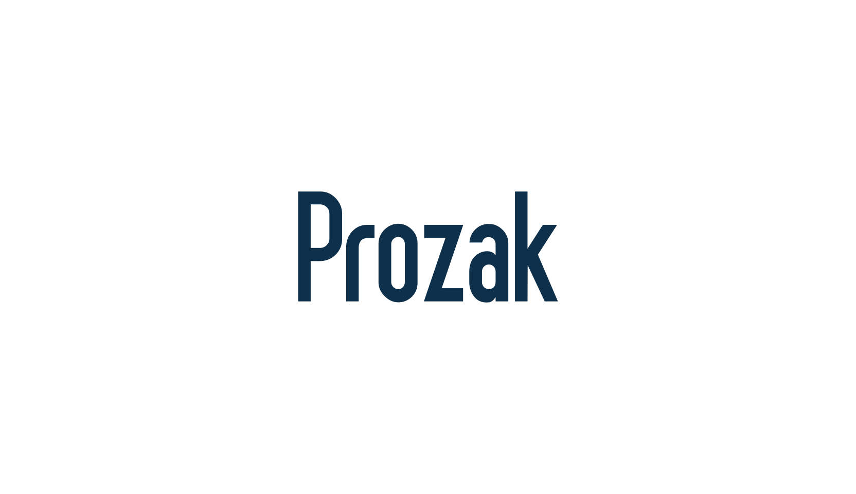 Prozak, sans serif font preview