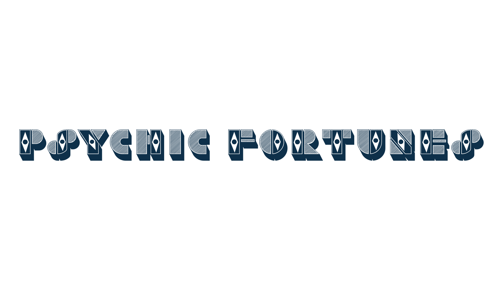 Psychic Fortunes, fancy retro decorative font preview