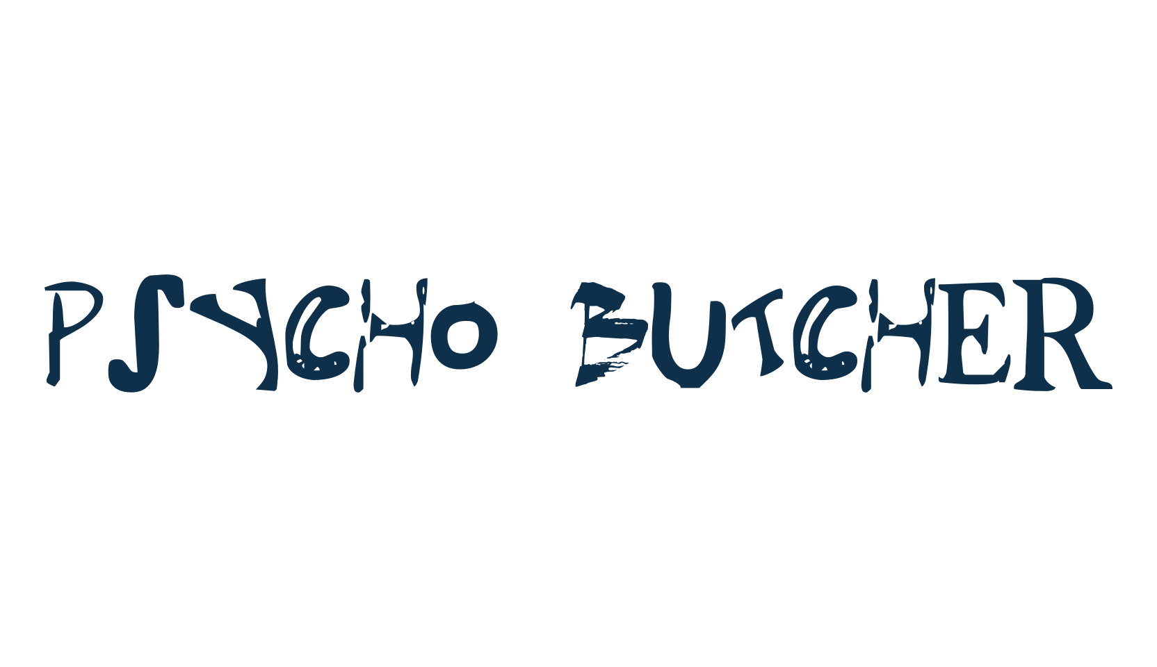 Psycho Butcher, holiday halloween fancy decorative horror font preview