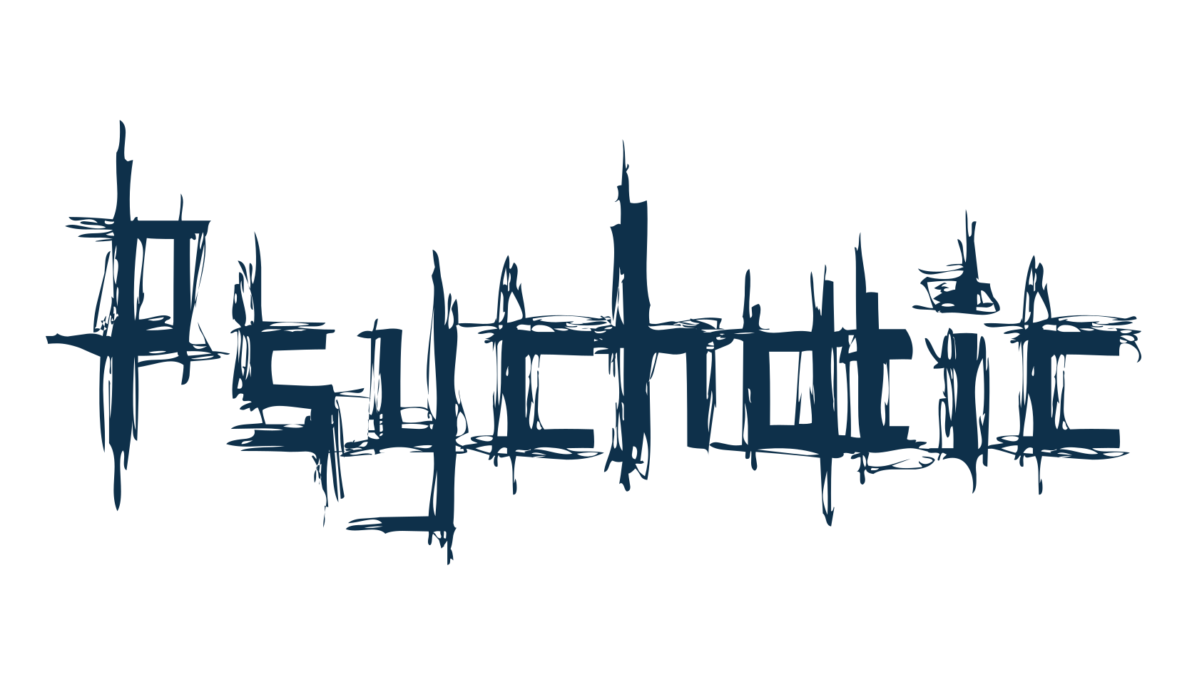 Psychotic, script trash fancy decorative calligraphy font preview
