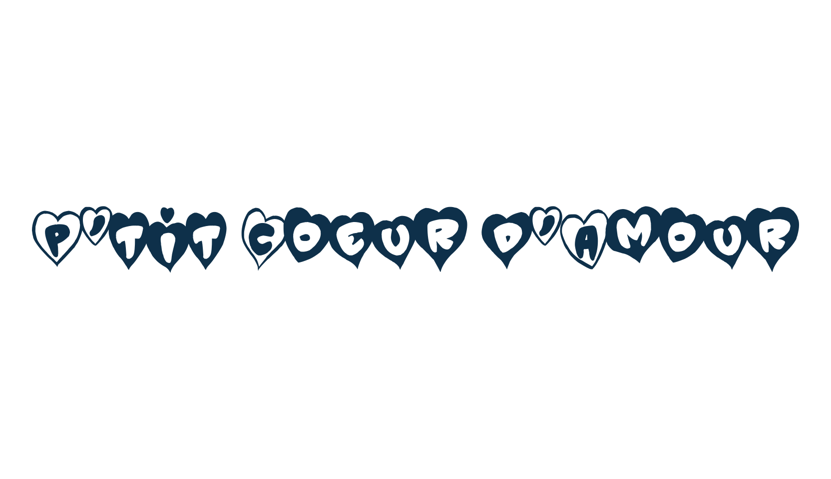 P'tit Coeur d'Amour, fancy decorative font preview