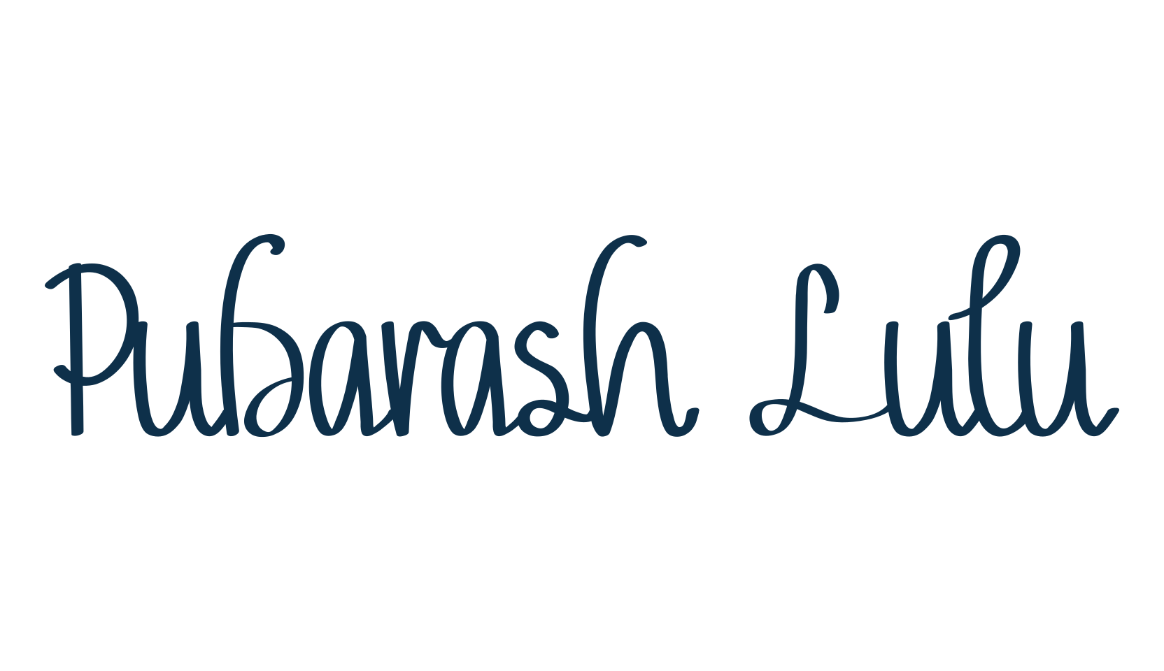 Pubarash Lulu, fancy decorative font preview