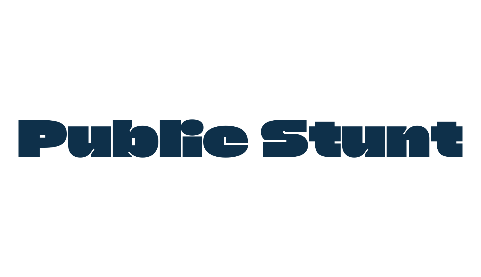 Public Stunt, basic sans serif font preview