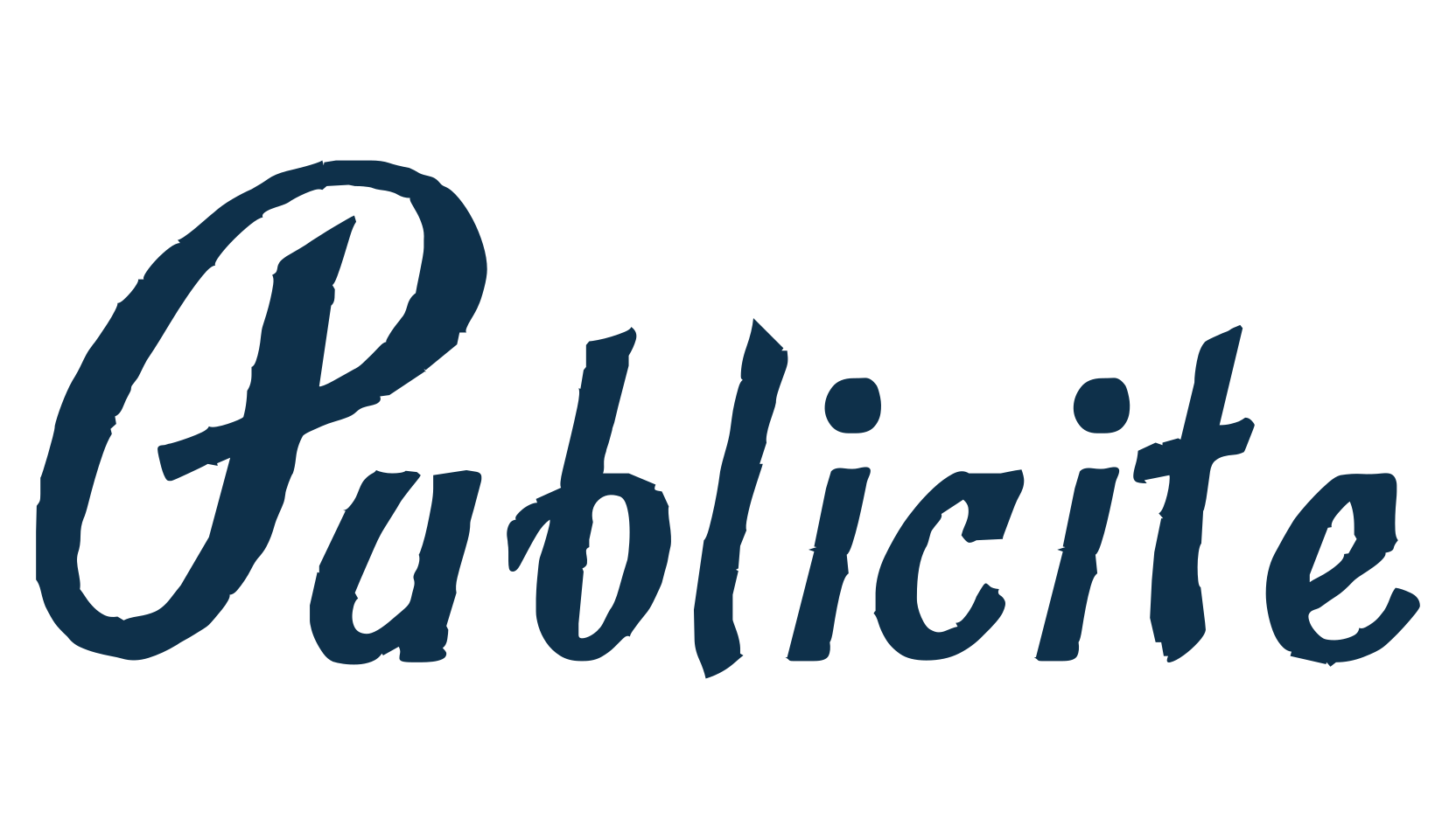 Publicite, brush font preview