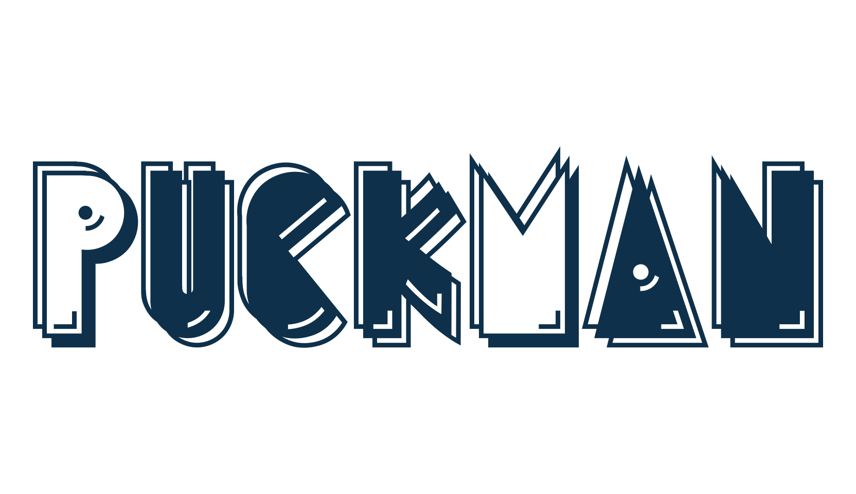 PuckMan, fancy groovy decorative font preview