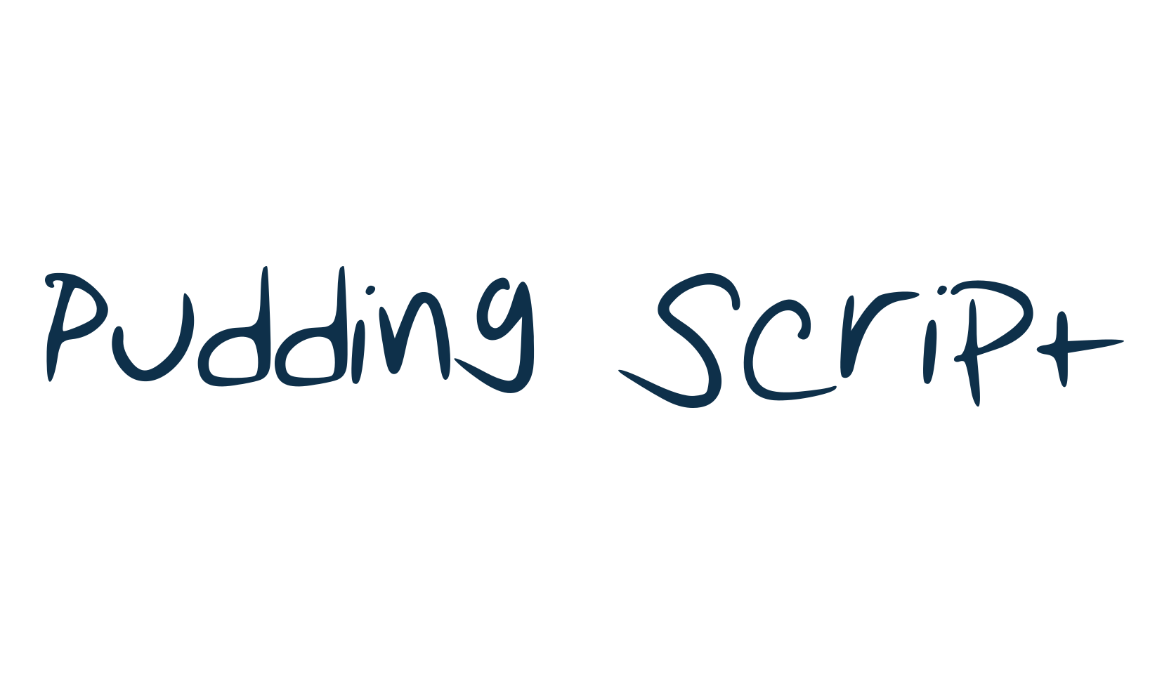 Pudding Script, handwriting font preview