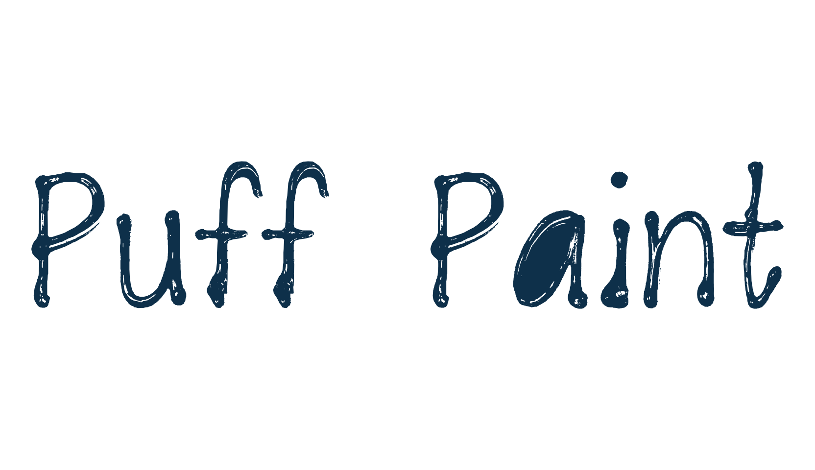 Puff Paint, fancy various decorative script calligraphy font preview
