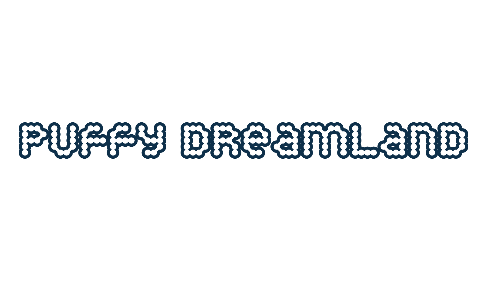 Puffy Dreamland, fancy groovy decorative font preview