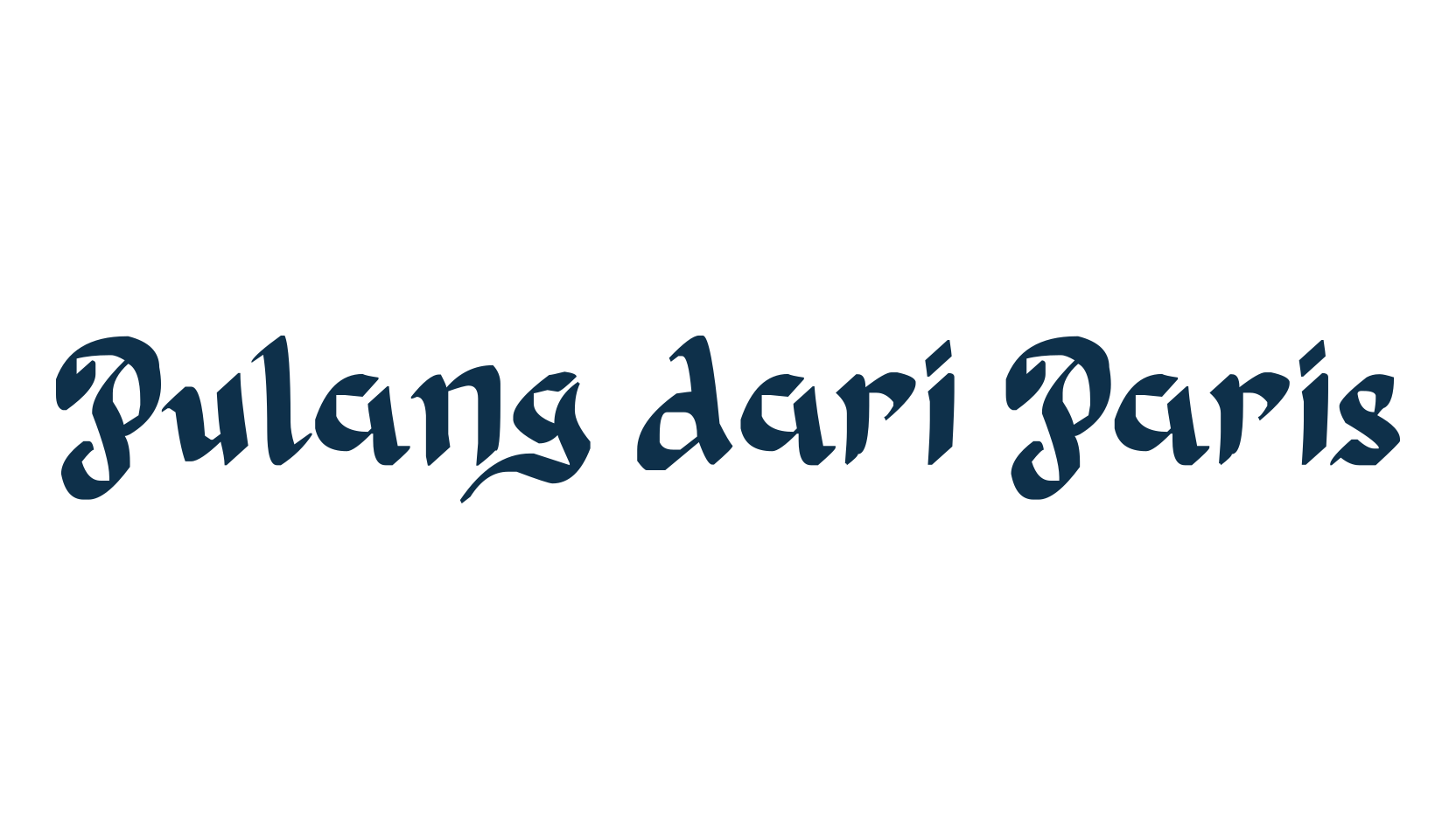 Pulang dari Paris, various font preview