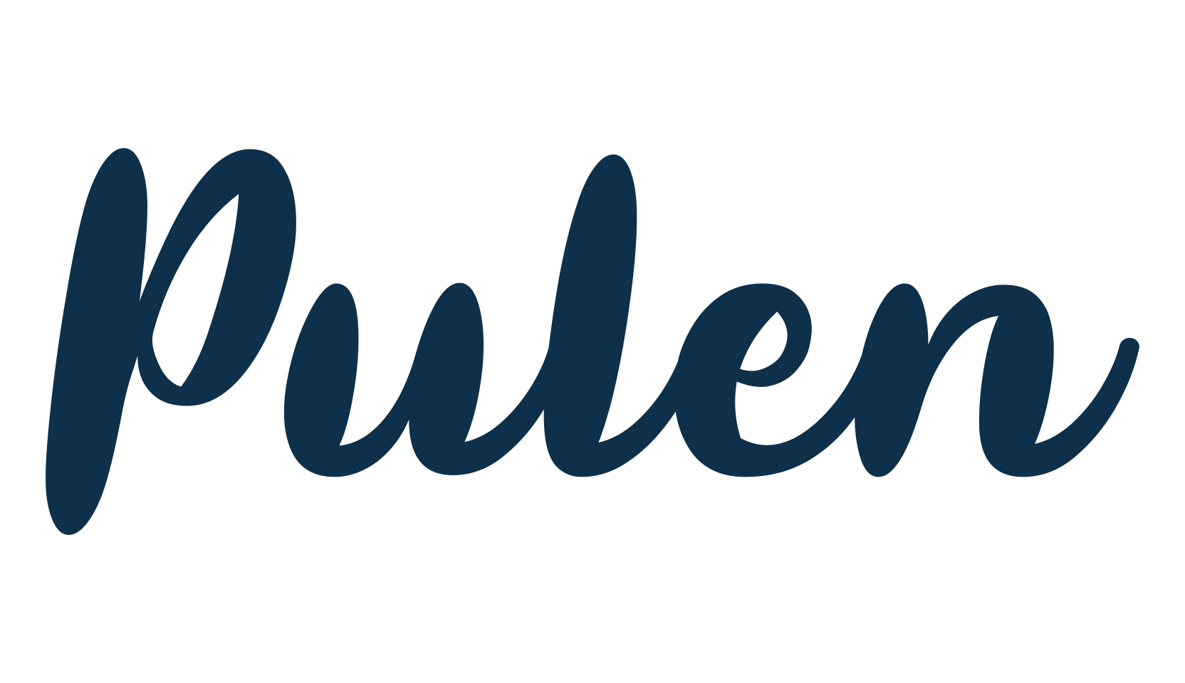 Pulen, script brush fancy decorative calligraphy font preview