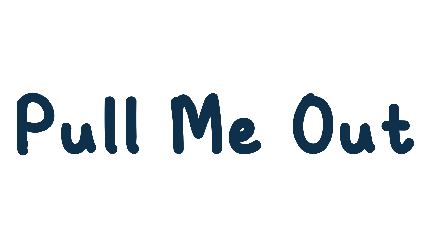Pull Me Out, handwriting font preview
