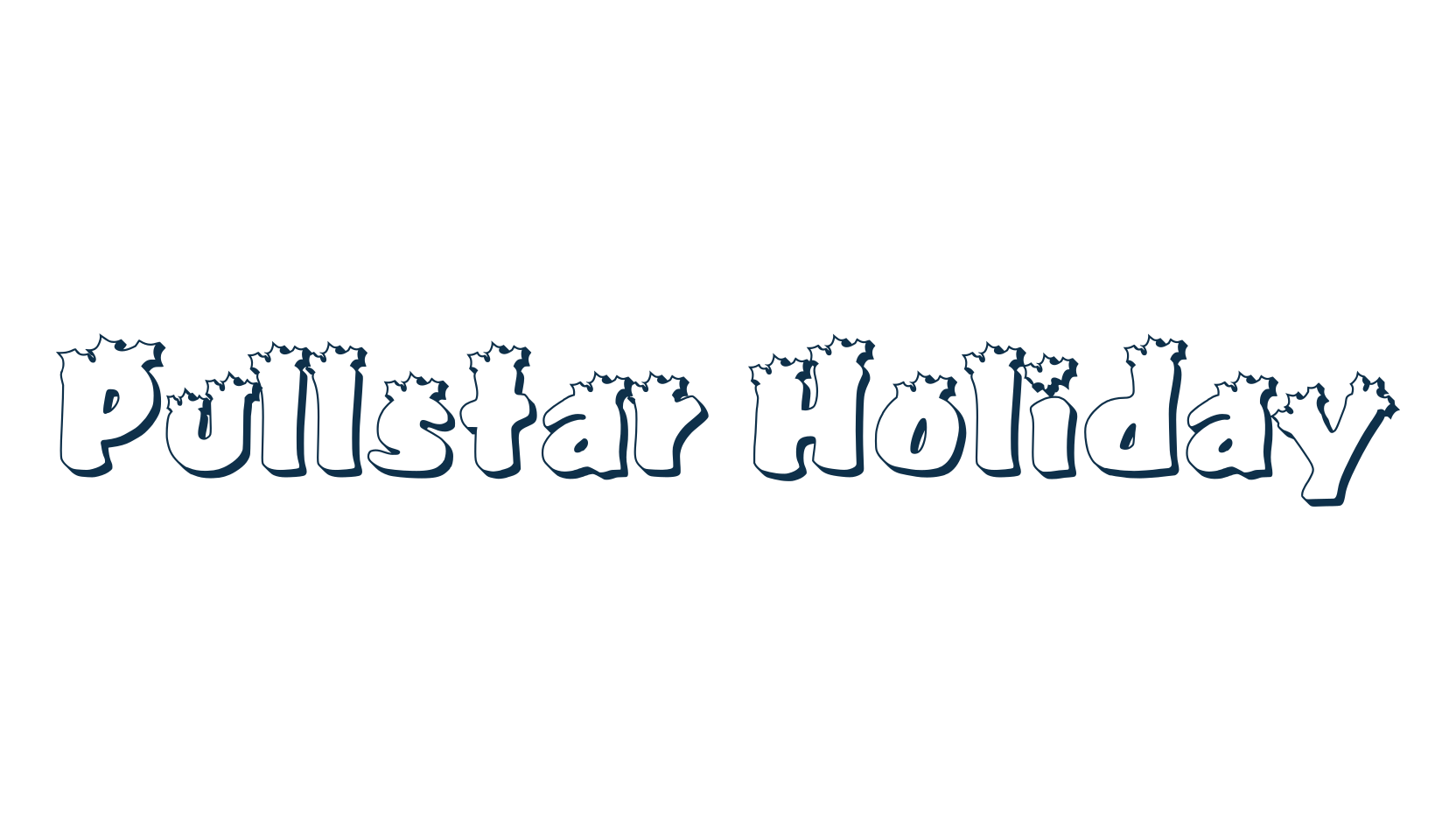 Pullstar Holiday, decorative font preview