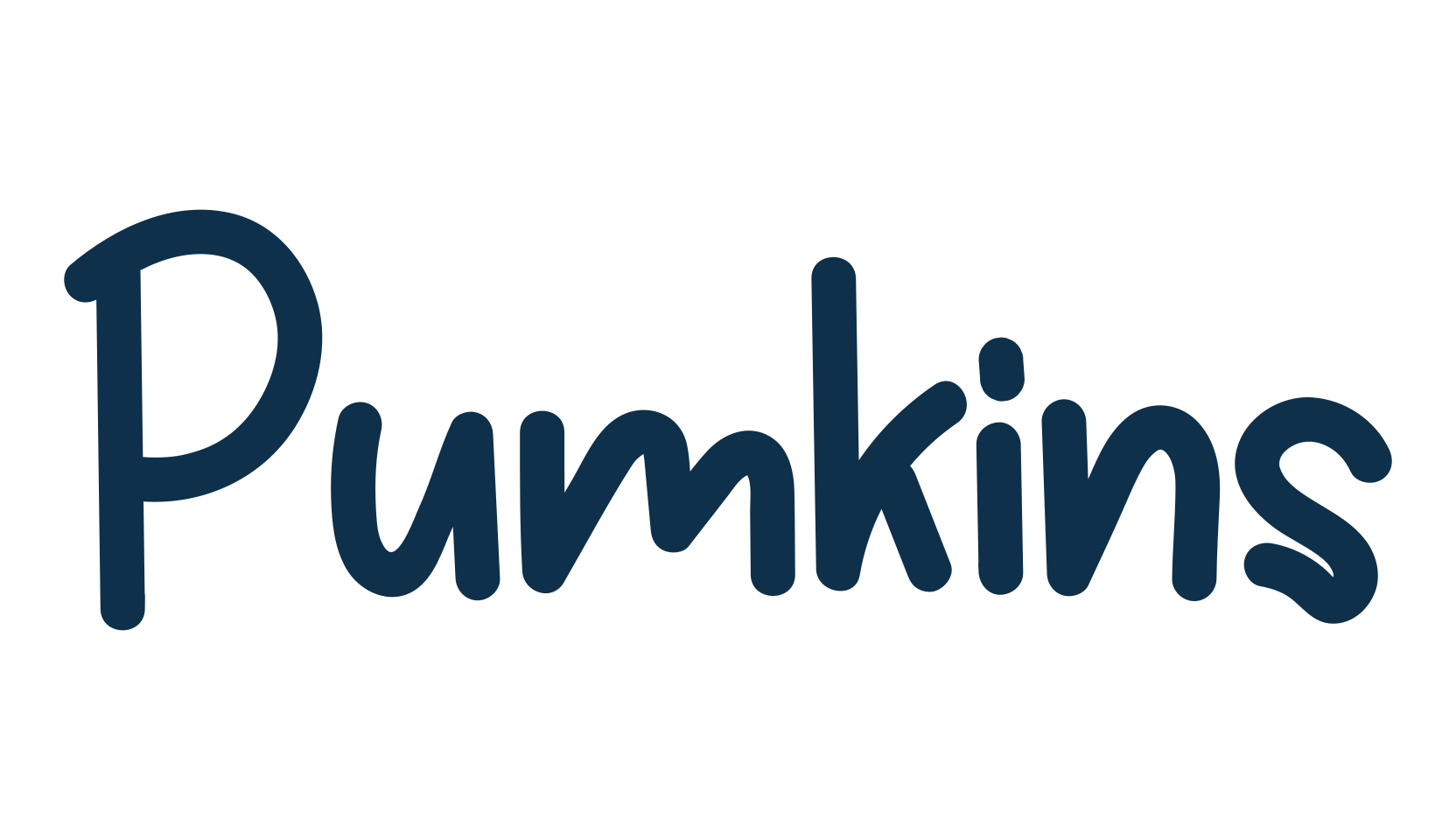 Pumkins, handwriting font preview
