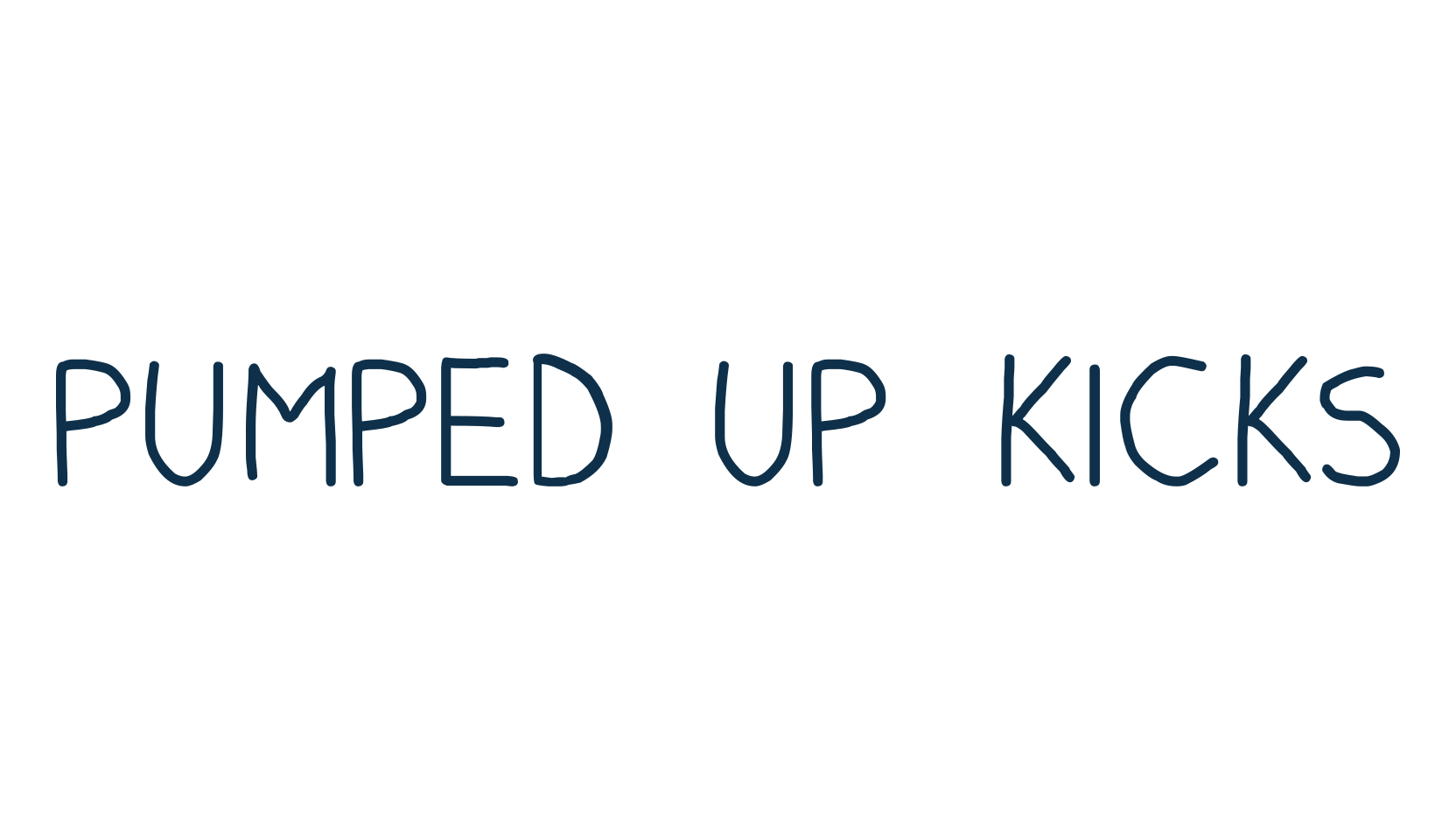 Pumped Up Kicks, script handwritten fancy decorative calligraphy font preview