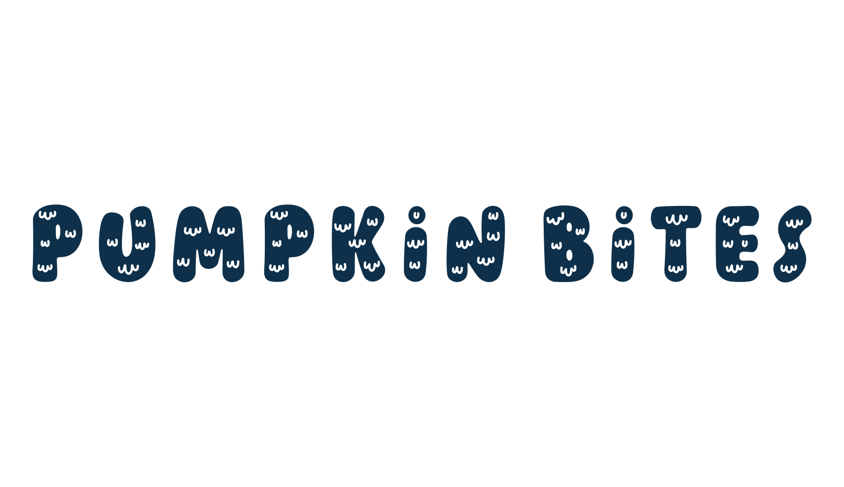 Pumpkin Bites, cartoon font preview