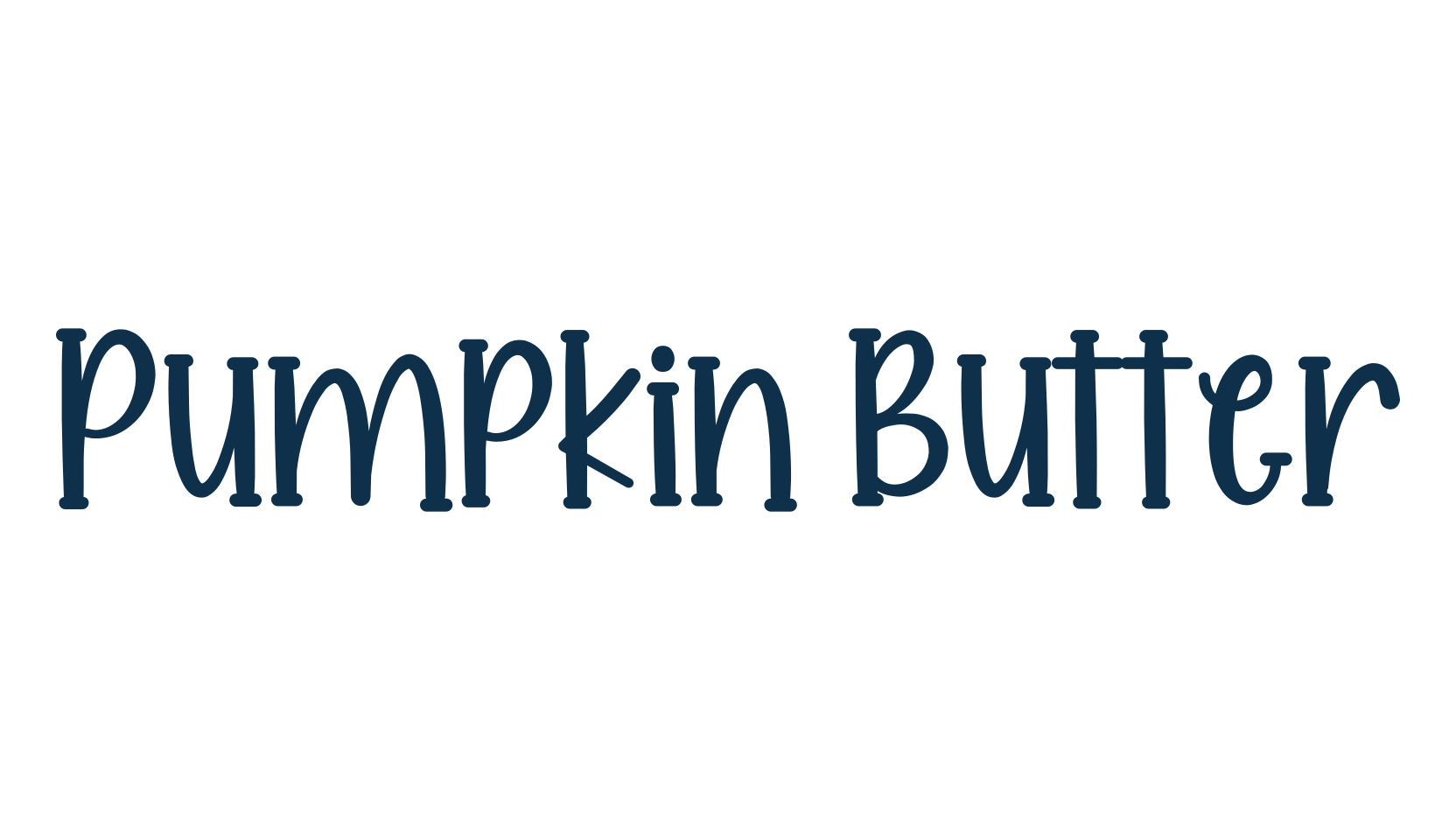 Pumpkin Butter, fancy cartoon decorative font preview